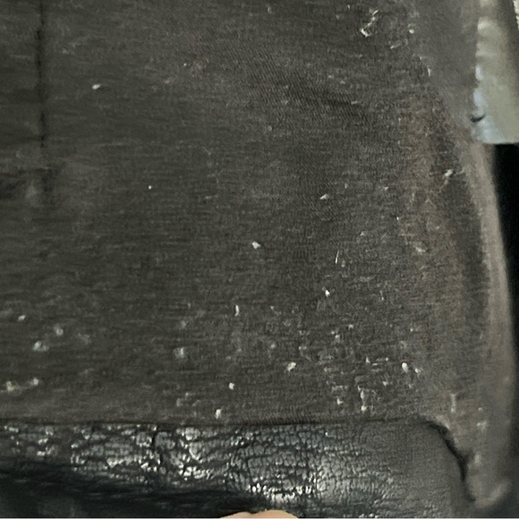 Blank NYC Black Moto Jacket Faux Vegan Leather Silver Zip Biker Edgy Sz XL - Picture 12 of 12